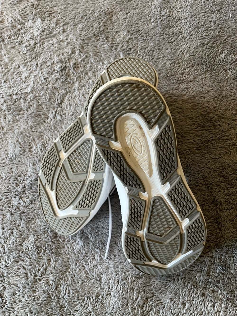 Athletic Works Men's White Lace-Up Memory Foam Sneakers - Picture 3 of 5